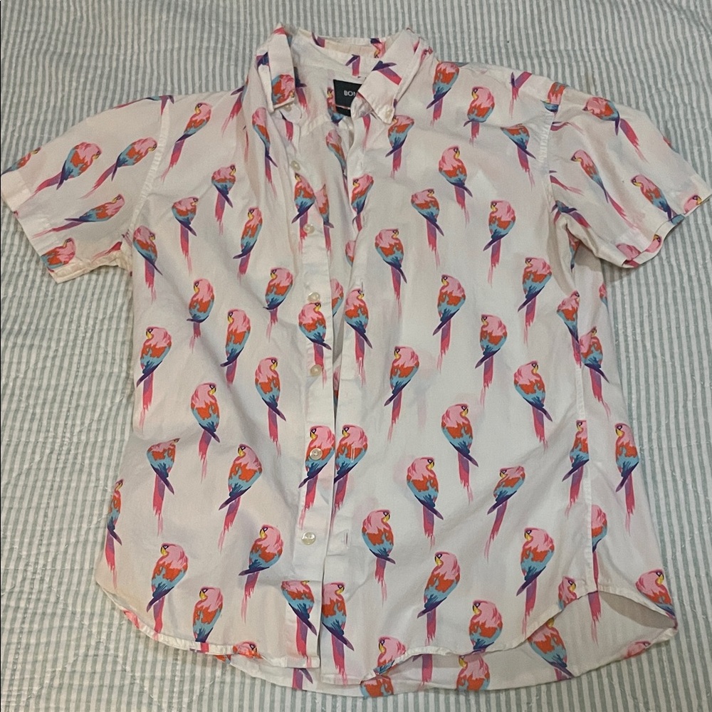 Bonobos Tropical Parrot Print Shirt